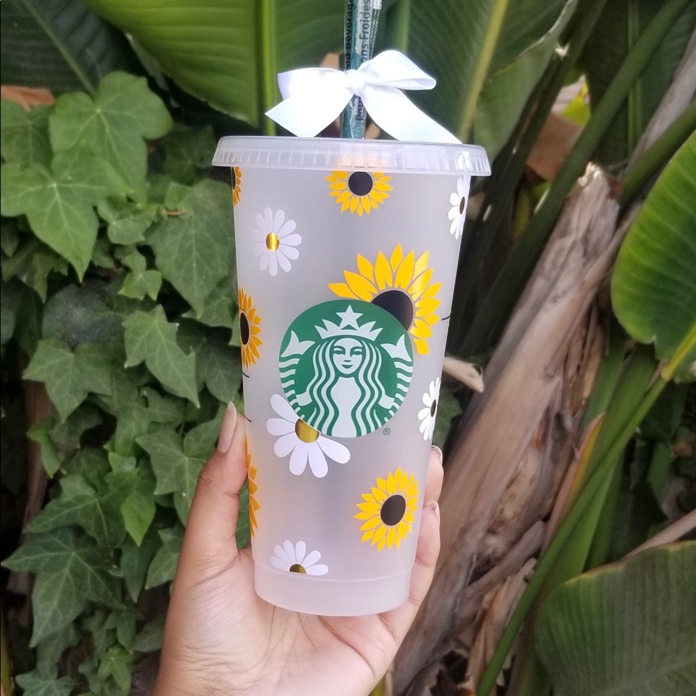 Sunflower and Daisys Starbucks Cup